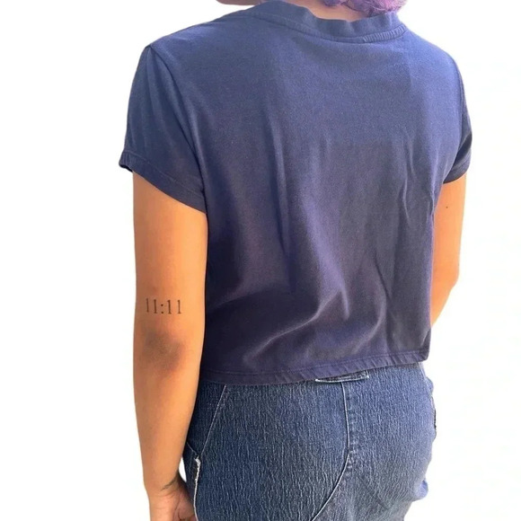 Dickies crop top tshirt, XL, navy blue with classic logo - Picture 8 of 8